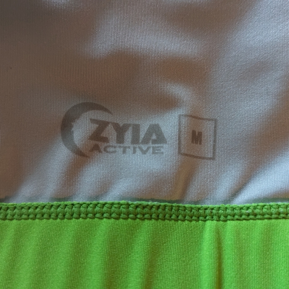 Zyia Lime Green Bomber Sports Bra